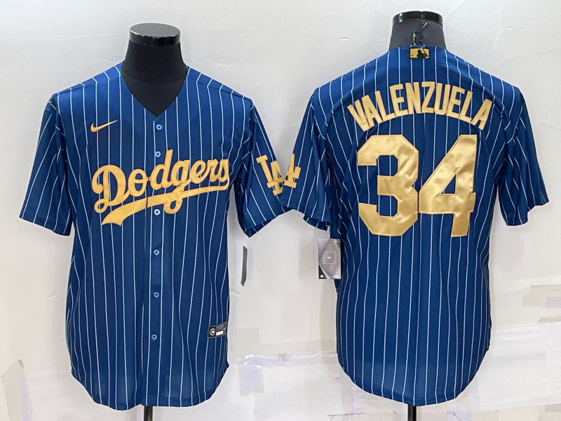 Men's Los Angeles Dodgers Fernando Valenzuela Blue Replica Game Jersey