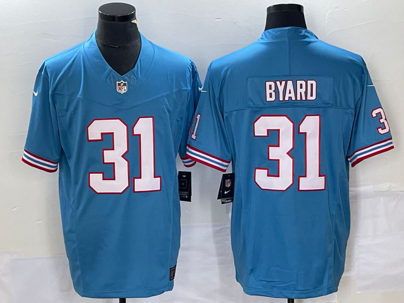 Men's Tennessee Titans Kevin Byard Light Blue Oilers Throwback Vapor F.U.S.E. Limited Jersey