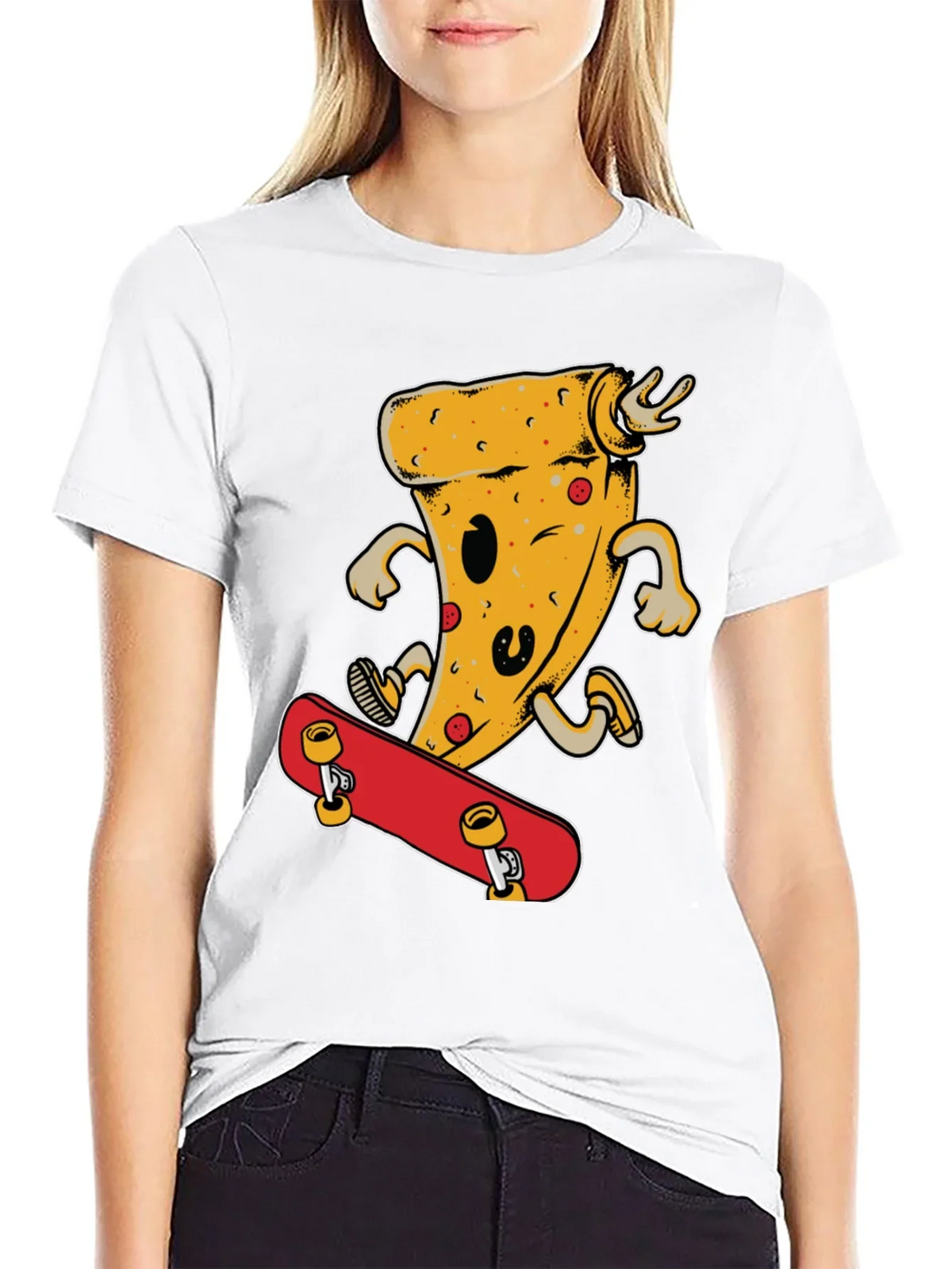 Pizza Skateboard T-Shirt - Fun & Stylish
