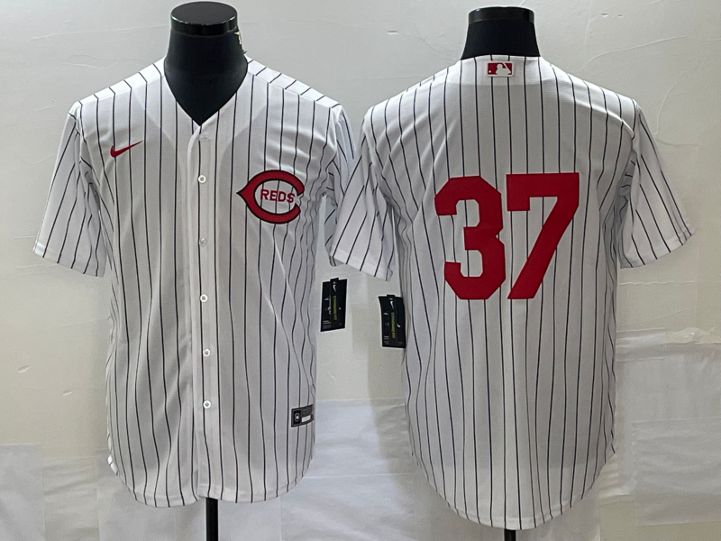 Men's Cincinnati Reds Tyler Stephenson #37 White 2022  at Field of Dreams Game Authentic Player Jersey