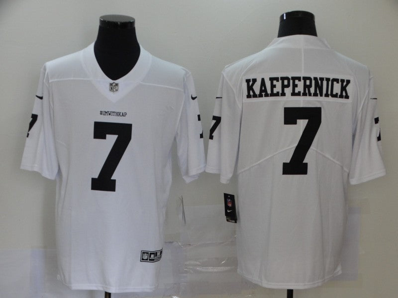 Men's Las Vegas Raiders Colin Kaepernick #7 White Game Jersey1