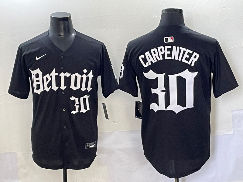 Men's Detroit Tigers Kerry Carpenter Black Player Jersey