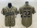 Men's New Orleans Saints Tyrann Mathieu Olive 2022 Salute To Service Retired Player Limited Jersey Joint Edition
