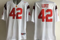 Men's USC Trojans Ronnie Lott White Player Game Jersey