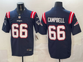 Men's New England Patriots Will Campbell Navy Player Game Jersey