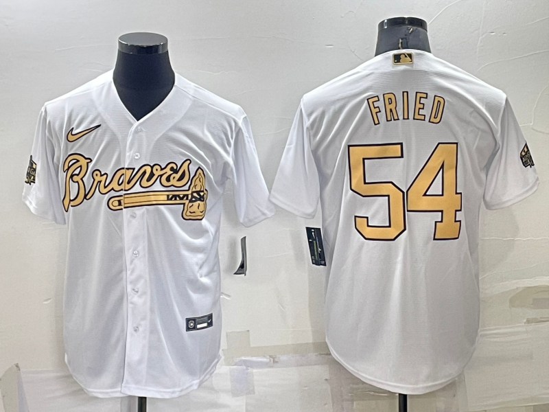 Men's Atlanta Braves Max Fried White Stitched Jersey
