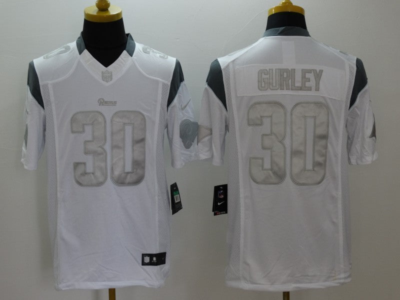 Men's Los Angeles Rams Todd Gurley #30 White Game Jersey1