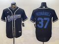 Men's Los Angeles Dodgers Teoscar Hernandez #37 Black Replica Player Jersey