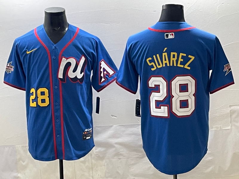 Men's National League Eugenio Suarez #28 Blue 2025 All-Star Edition Limited Player Jersey