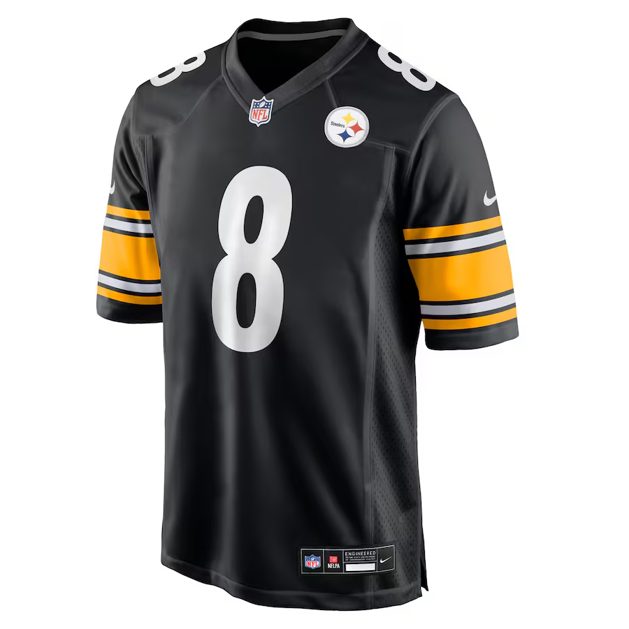 Men's Pittsburgh Steelers Aaron Rodgers  Black Game Jersey