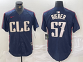 Men's Cleveland Guardians Shane Bieber Navy 2024 City Connect Limited Jersey