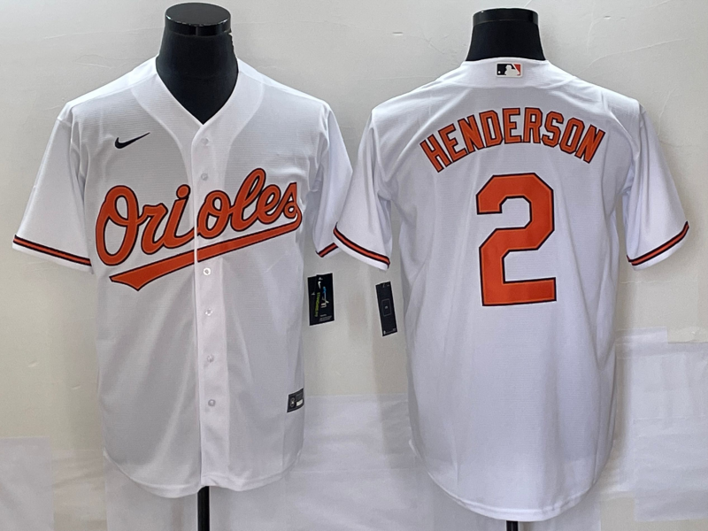 Men's Baltimore Orioles Gunnar Henderson White Home Replica Player Jersey