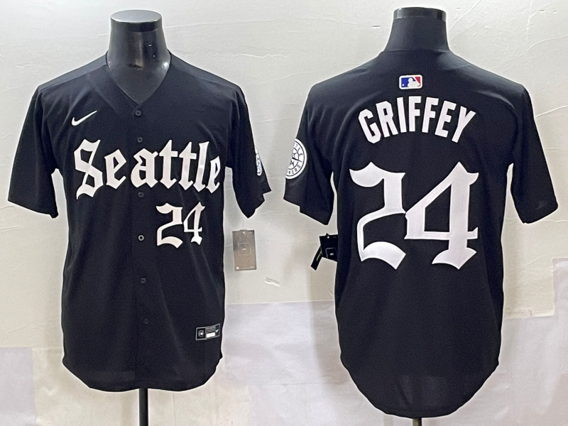 Men's Seattle Mariners Ken Griffey Jr. Black Limited Player Jersey