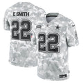 Emmitt Smith Dallas Cowboys  2024 Salute to Service Retired   Limited Jersey - Arctic Camo