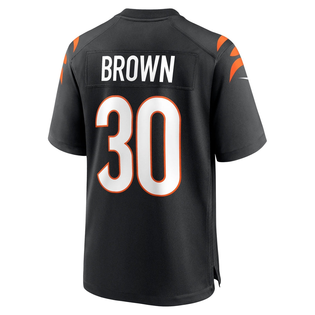 Chase Brown Cincinnati Bengals  Team Game Jersey -  Black