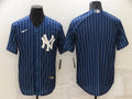 Men's New York Yankees1 Blue Replica Blank Jersey