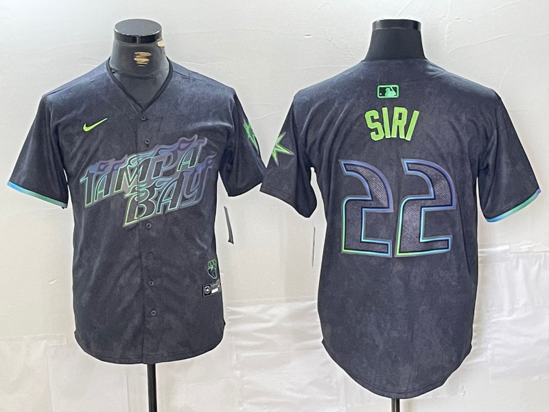 Men's Tampa Bay Rays Jose Siri Charcoal 2024 City Connect Limited Player Jersey