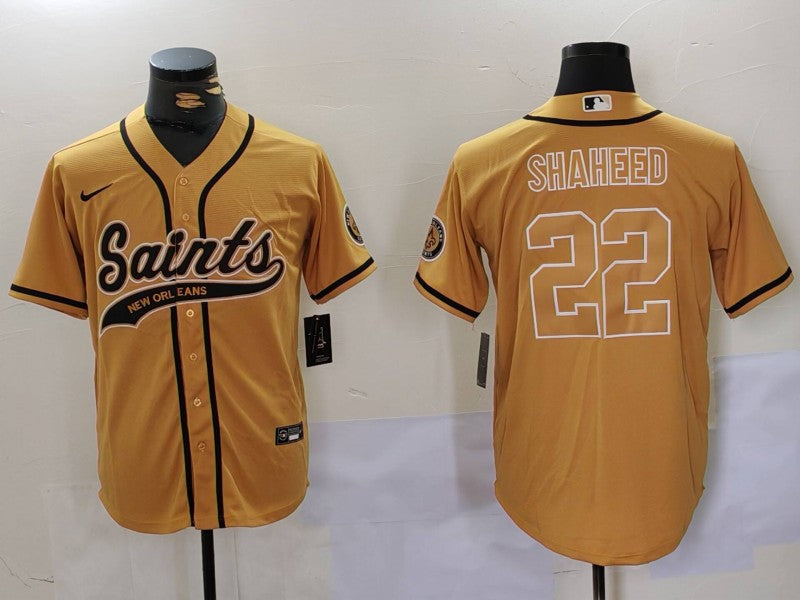 Men's New Orleans Saints Rashid Shaheed Yellow Game Jersey