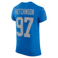 D.Lions #97 Aidan Hutchinson Blue Alternate Vapor F.U.S.E. Elite Jersey