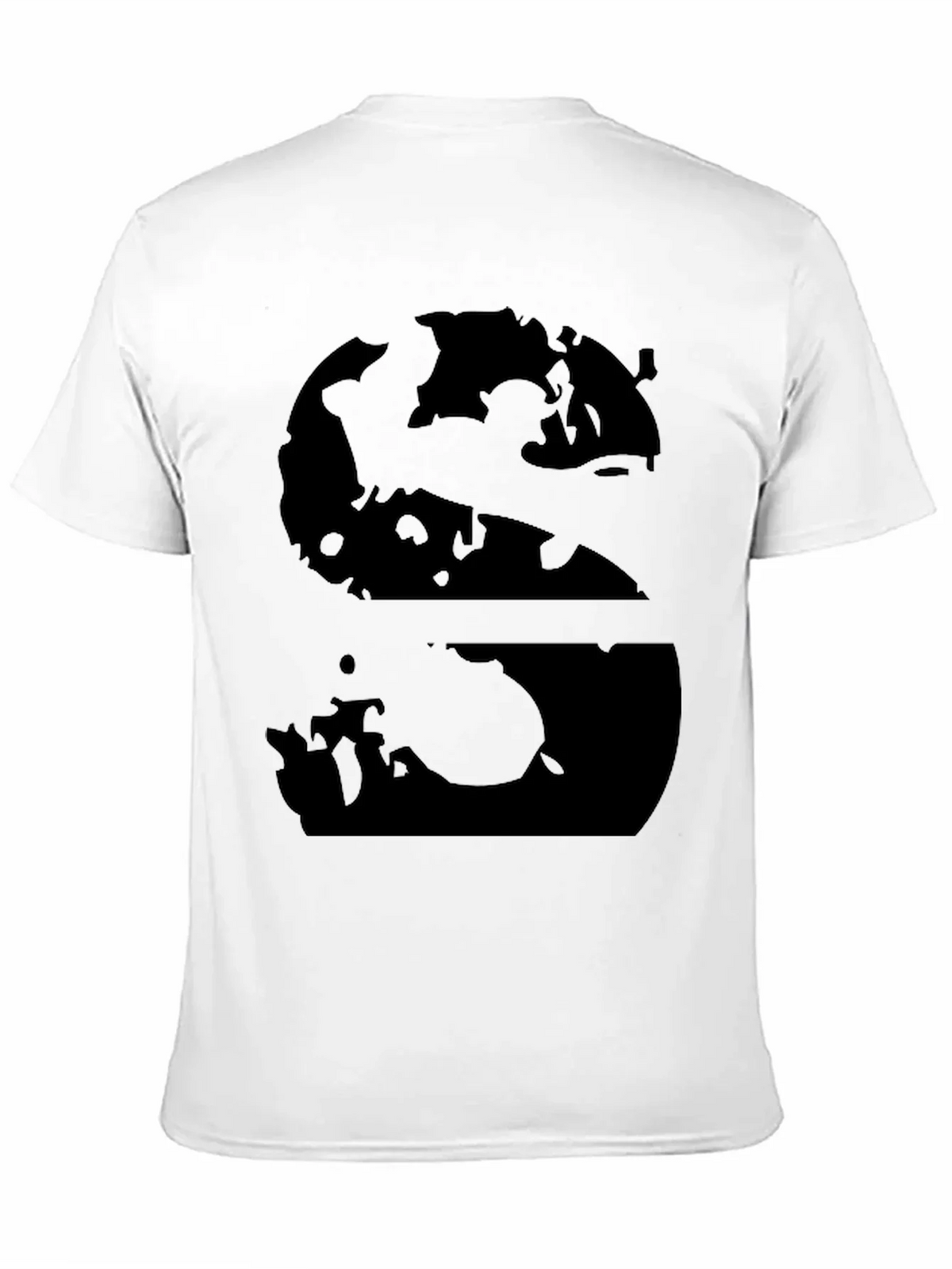 Abstract S Graphic Black T-Shirt