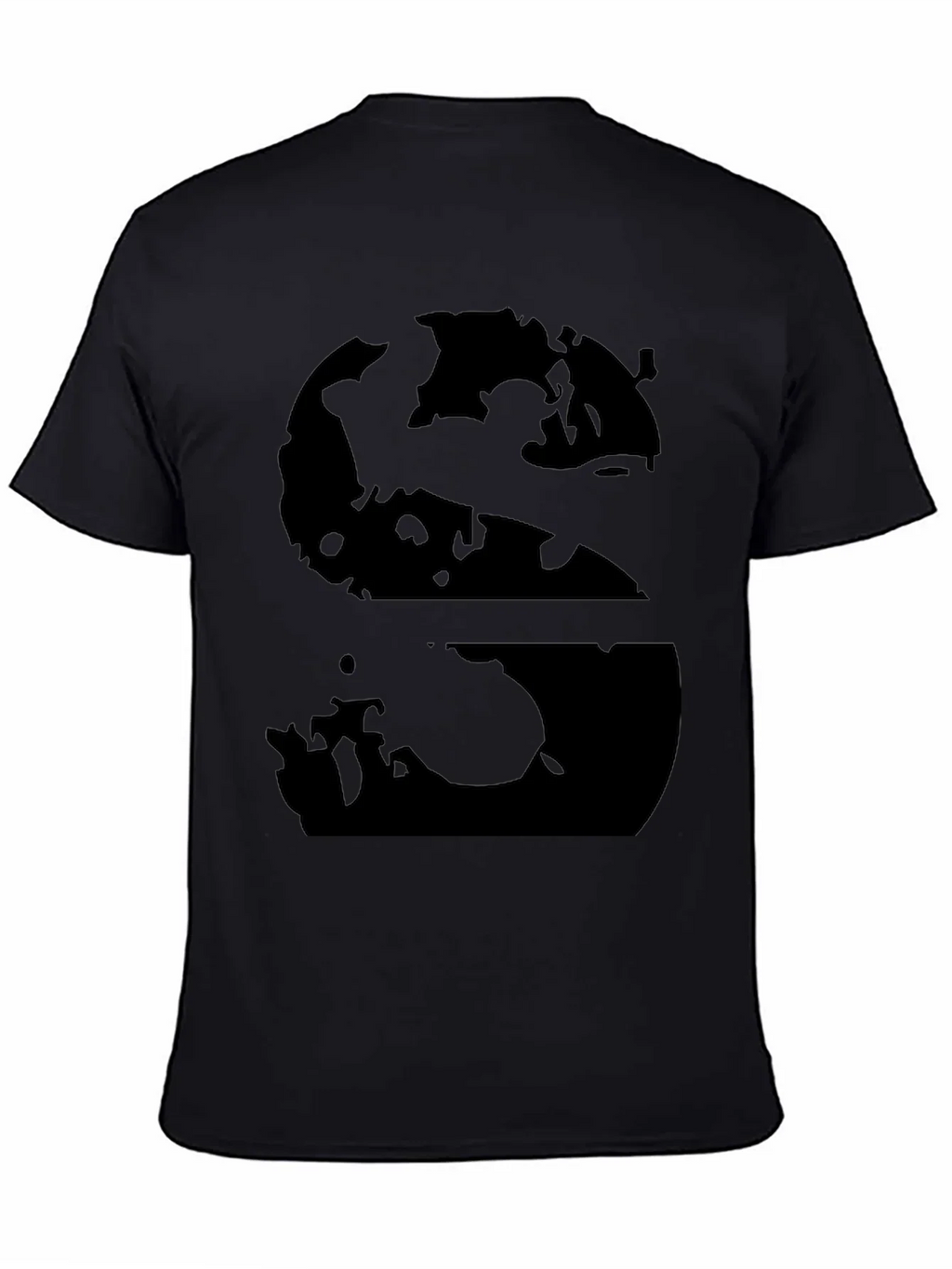 Abstract S Graphic Black T-Shirt