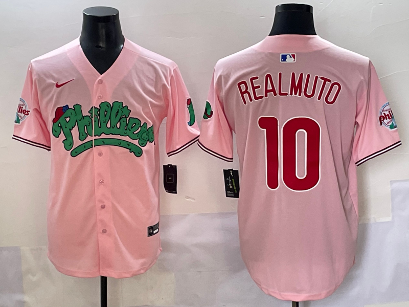 Men's Philadelphia Phillies J.T. Realmuto Pink Replica Player Jersey