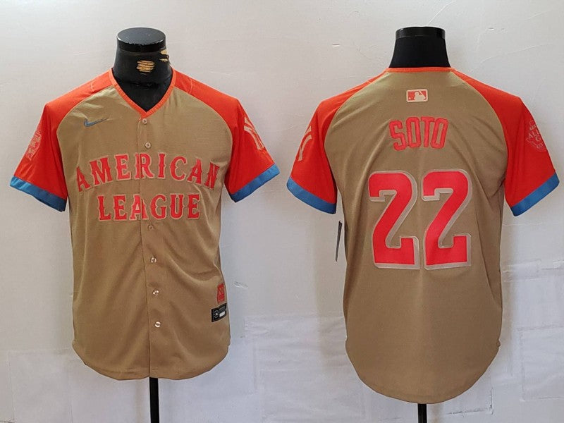 Men's American League Juan Soto Cream 2024  All-Star Game Limited Player Jersey