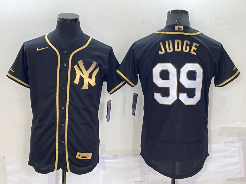 Men's New York Yankees Aaron Judge Black Fashion Stitched Jersey