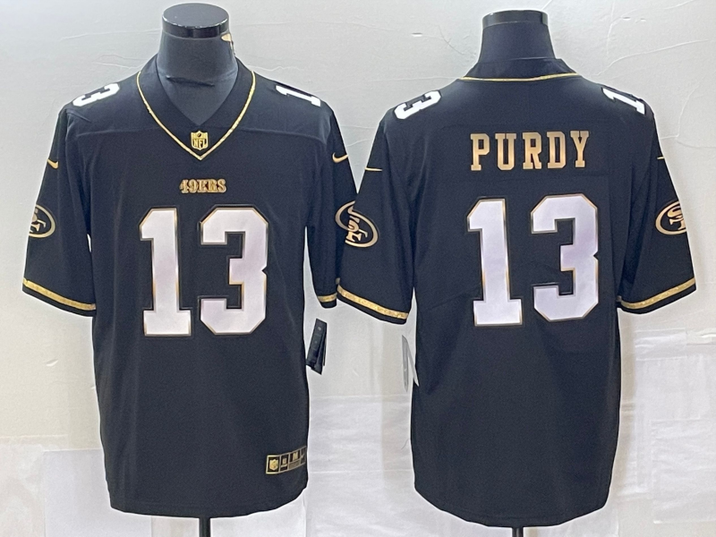 Men's San Francisco 49ers Brock Purdy #13 Black Game Player Jersey1