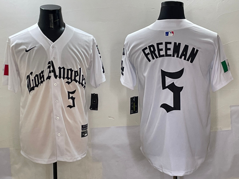Men's Los Angeles Dodgers Freddie Freeman White Team Player Jersey