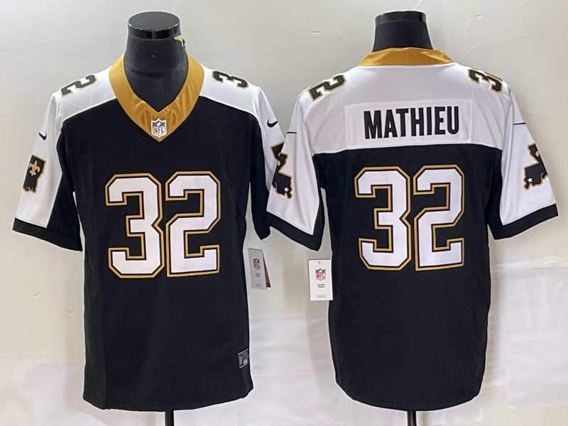 Men's New Orleans Saints Tyrann Mathieu Black Player Alternate Game Jersey