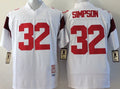 Men's USC Trojans O.J. Simpson White Player Game Jersey