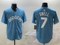 Men's Los Angeles Dodgers Blake Snell Light Blue Limited Player Jersey