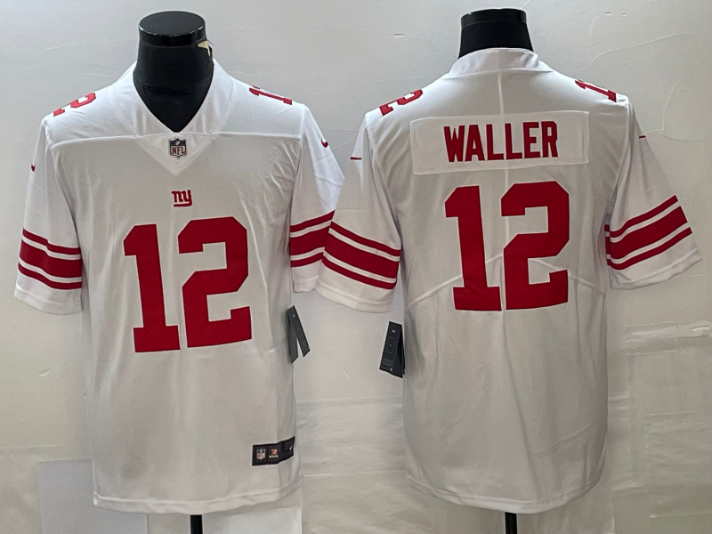 Men's New York Giants Darren Waller #12 White Away Game Jersey1