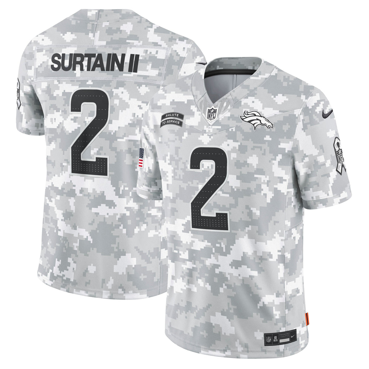 Patrick Surtain II Denver Broncos  2024 Salute to Service Limited Jersey - Arctic Camo