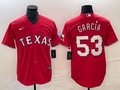 Men's Texas Rangers Adolis Garcia Red Replica Player Jersey