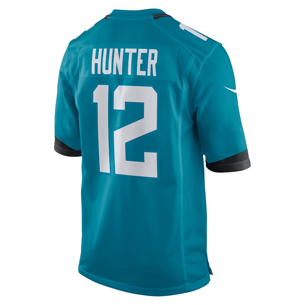 J.Jaguars #12 Travis Hunter Teal 2025  Draft First Round Pick Game Jersey