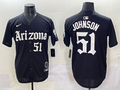 Men's Arizona Diamondbacks Randy Johnson Black Replica Player Jersey