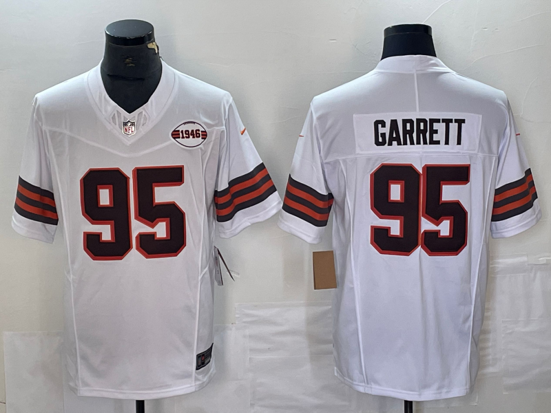 Men's Cleveland Browns Myles Garrett White 1946 Collection Alternate Game Jersey