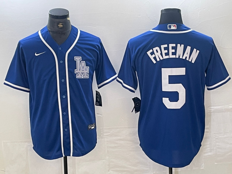 Men's Los Angeles Dodgers Freddie Freeman Blue Limited Player Jersey