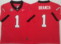 Men's Georgia Bulldogs Zachariah Branch Red Player Game Jersey