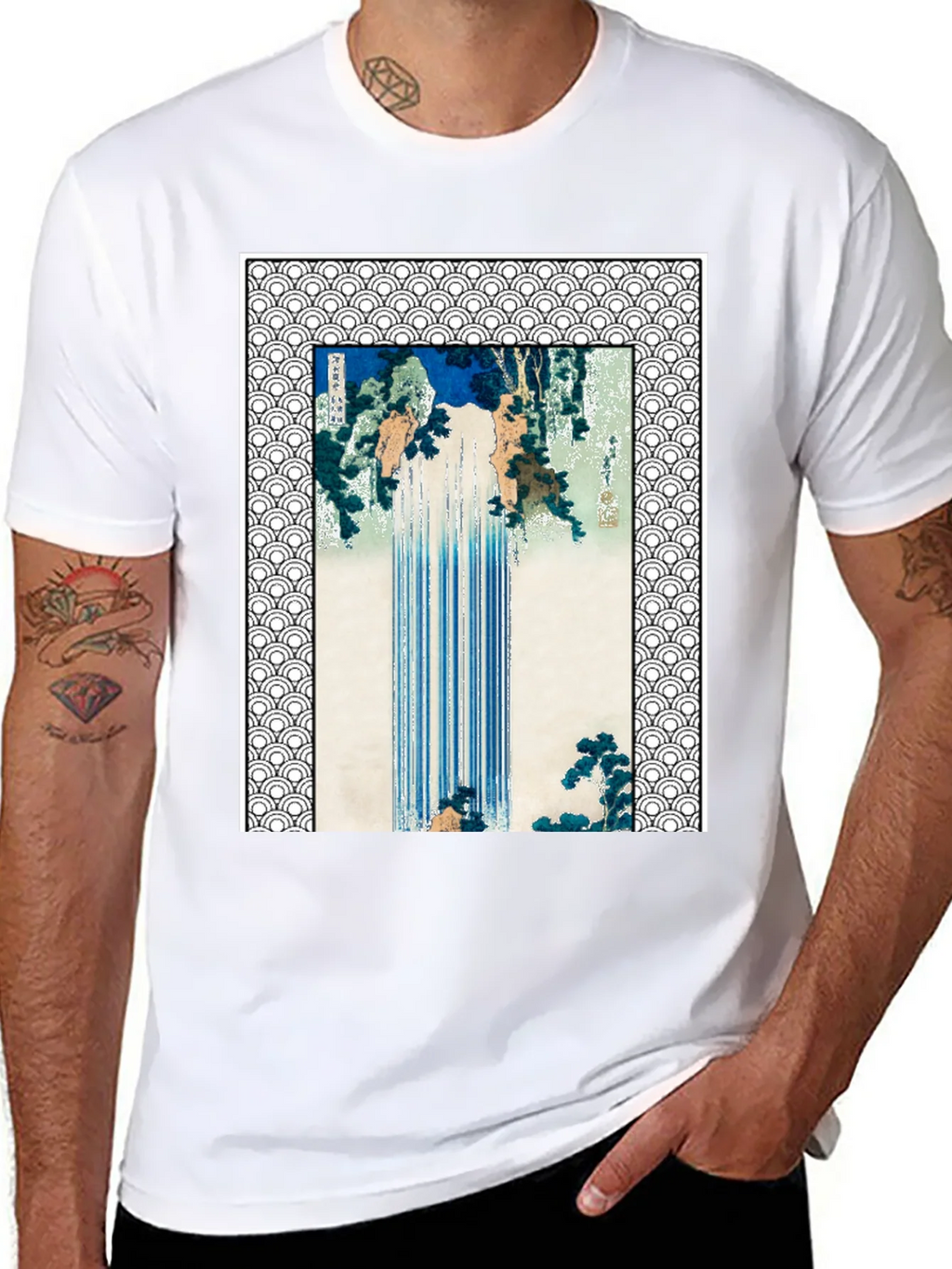 Japanese Waterfall Art T-Shirt