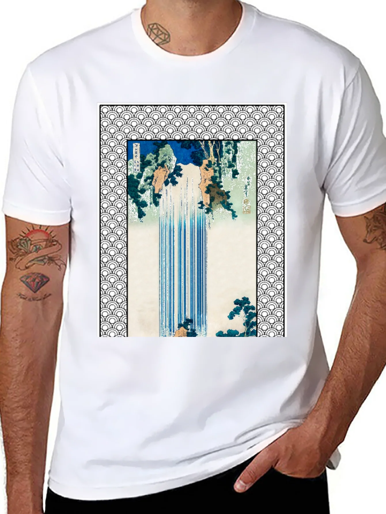 Japanese Waterfall Art T-Shirt