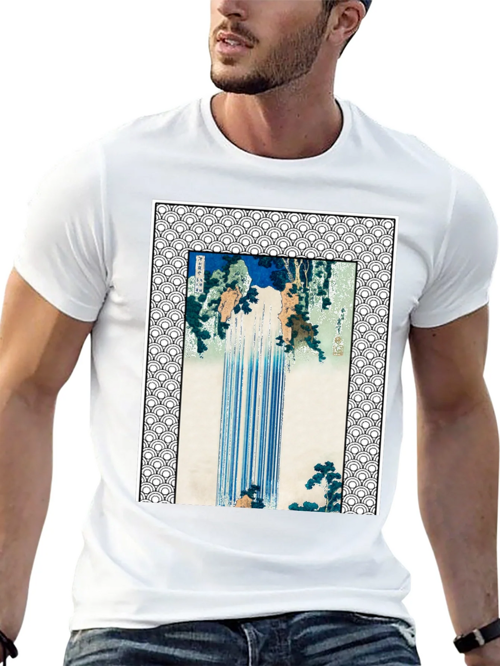 Japanese Waterfall Art T-Shirt