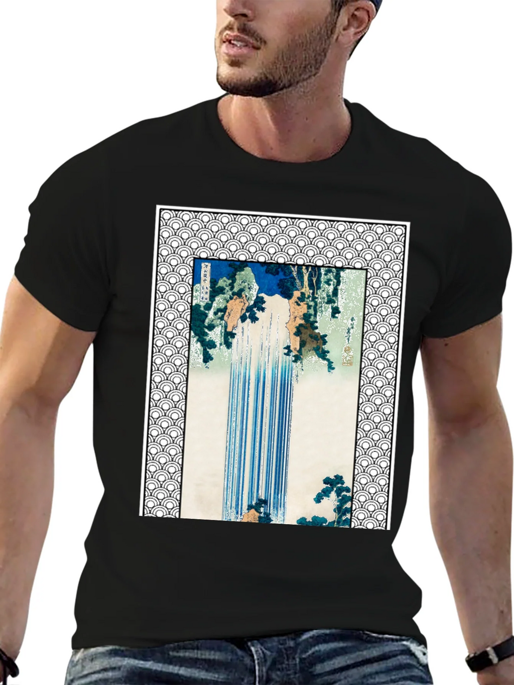 Japanese Waterfall Art T-Shirt