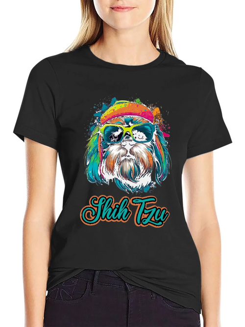 Cool Shih Tzu Graphic Tee - Trendy Dog Lover Shirt