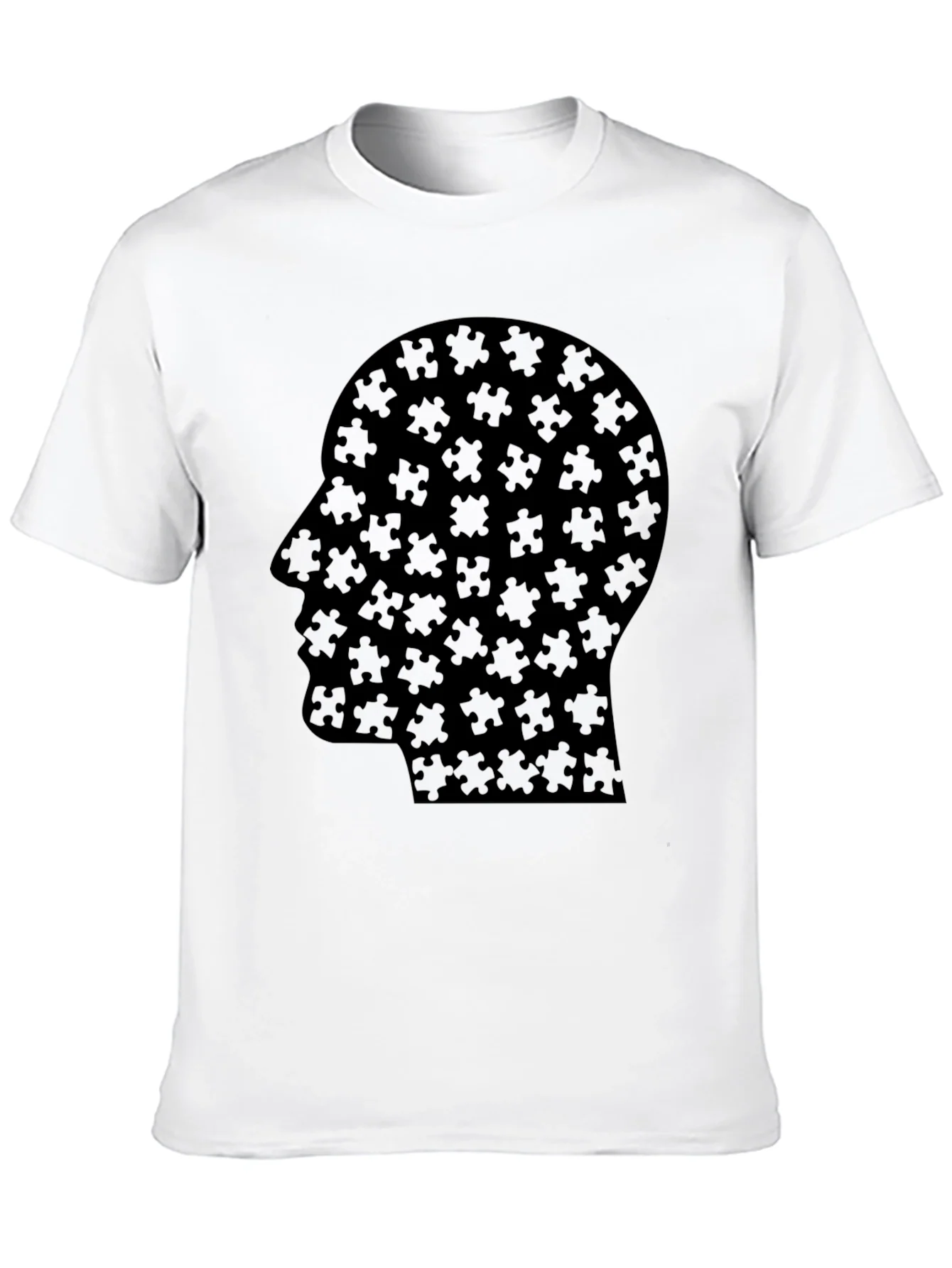 Puzzle Head Tee - Black Graphic T-Shirt