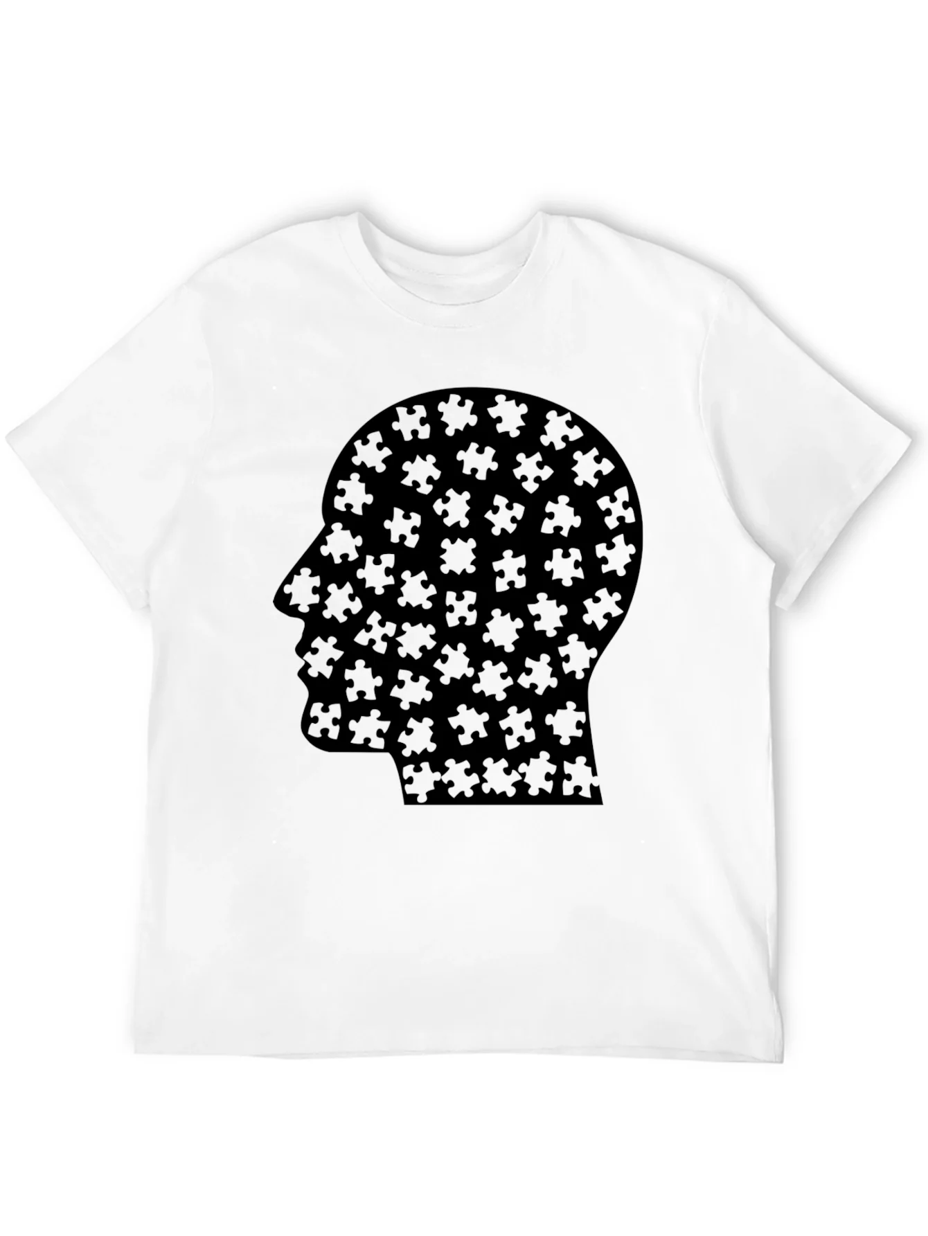 Puzzle Head Tee - Black Graphic T-Shirt