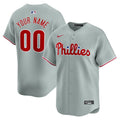 Custom Philadelphia Phillies Away Jersey - Gray