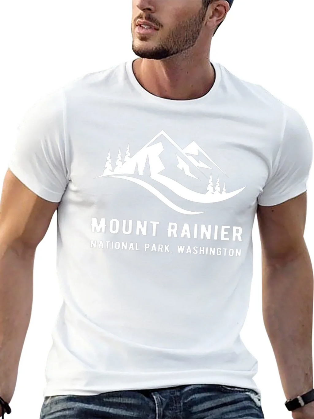 Mount Rainier National Park Black T-Shirt